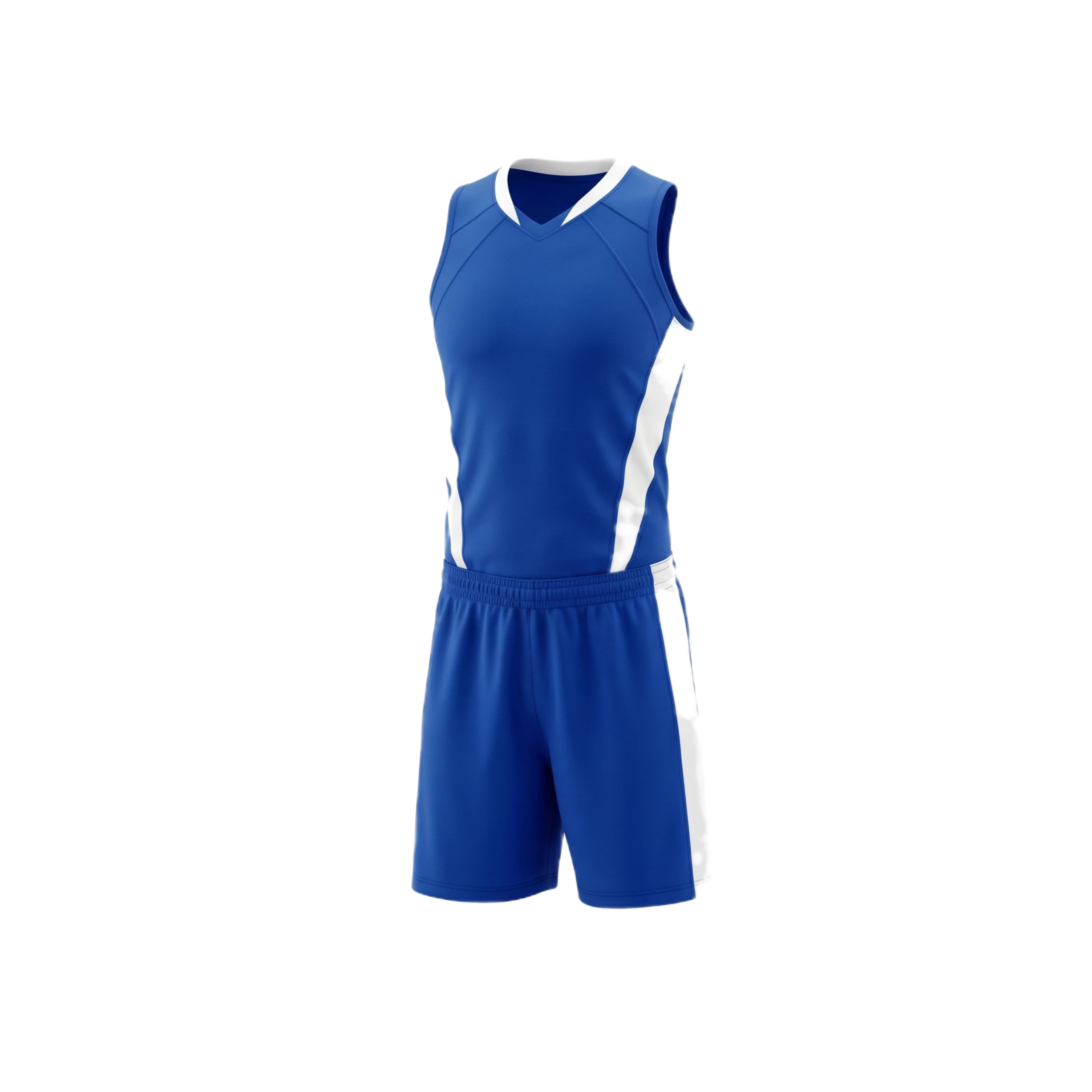 Royal Blue Volleyball Uniform with White Accents
