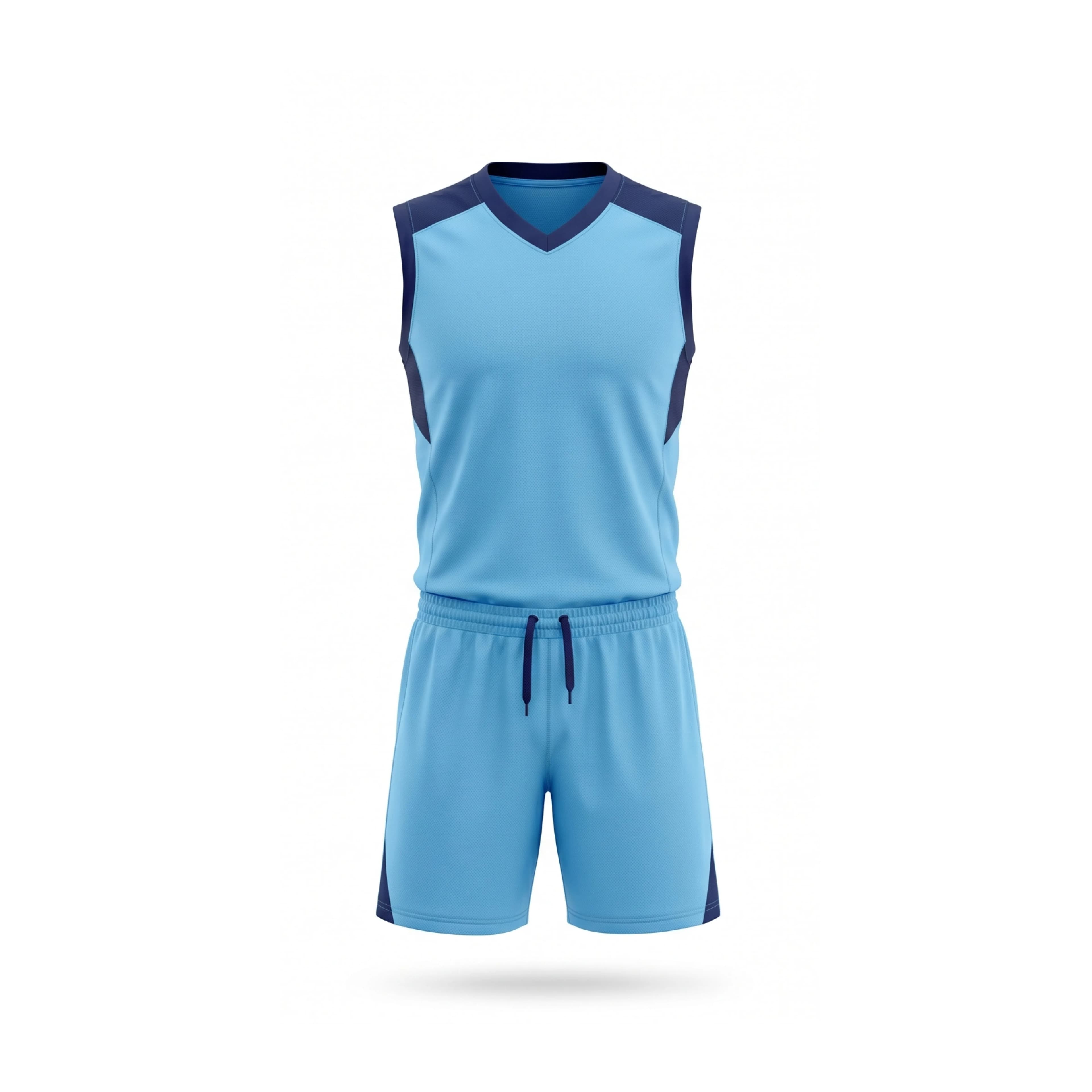 Light Blue Volleyball Uniform with Dark Blue Accents