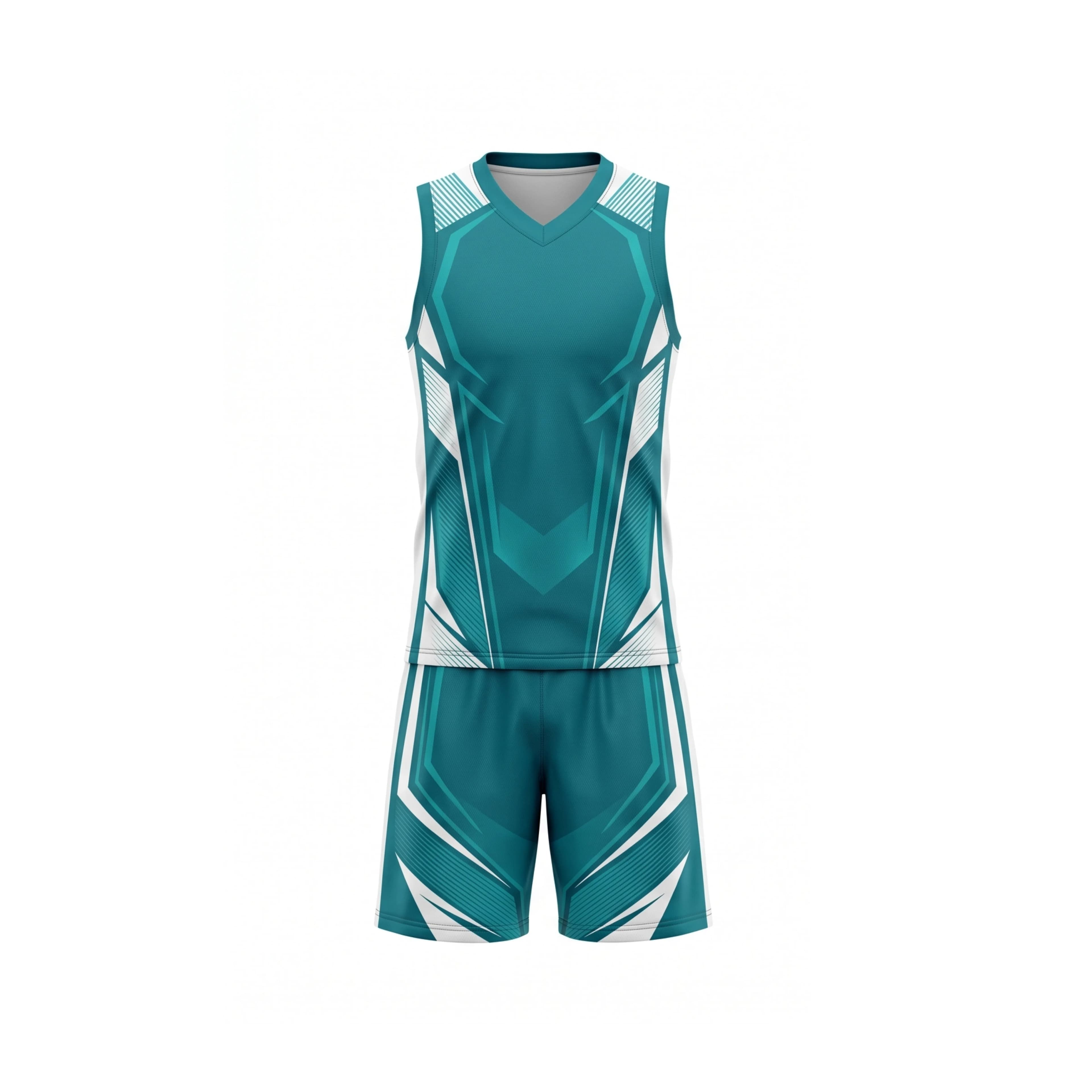 Teal & White Geometric Performance Boxing Training Set