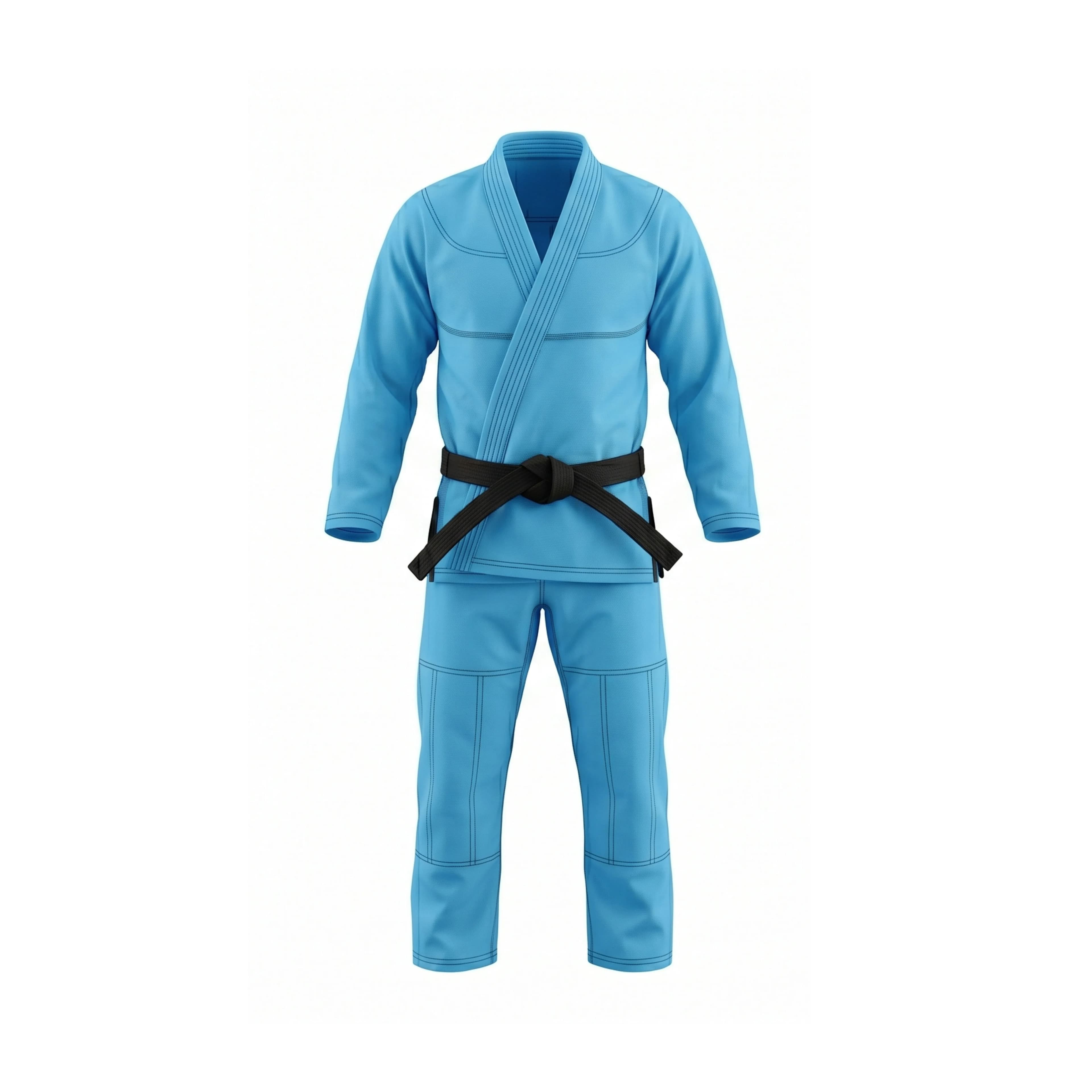 Light Blue Jiu Jitsu Gi with Black Belt