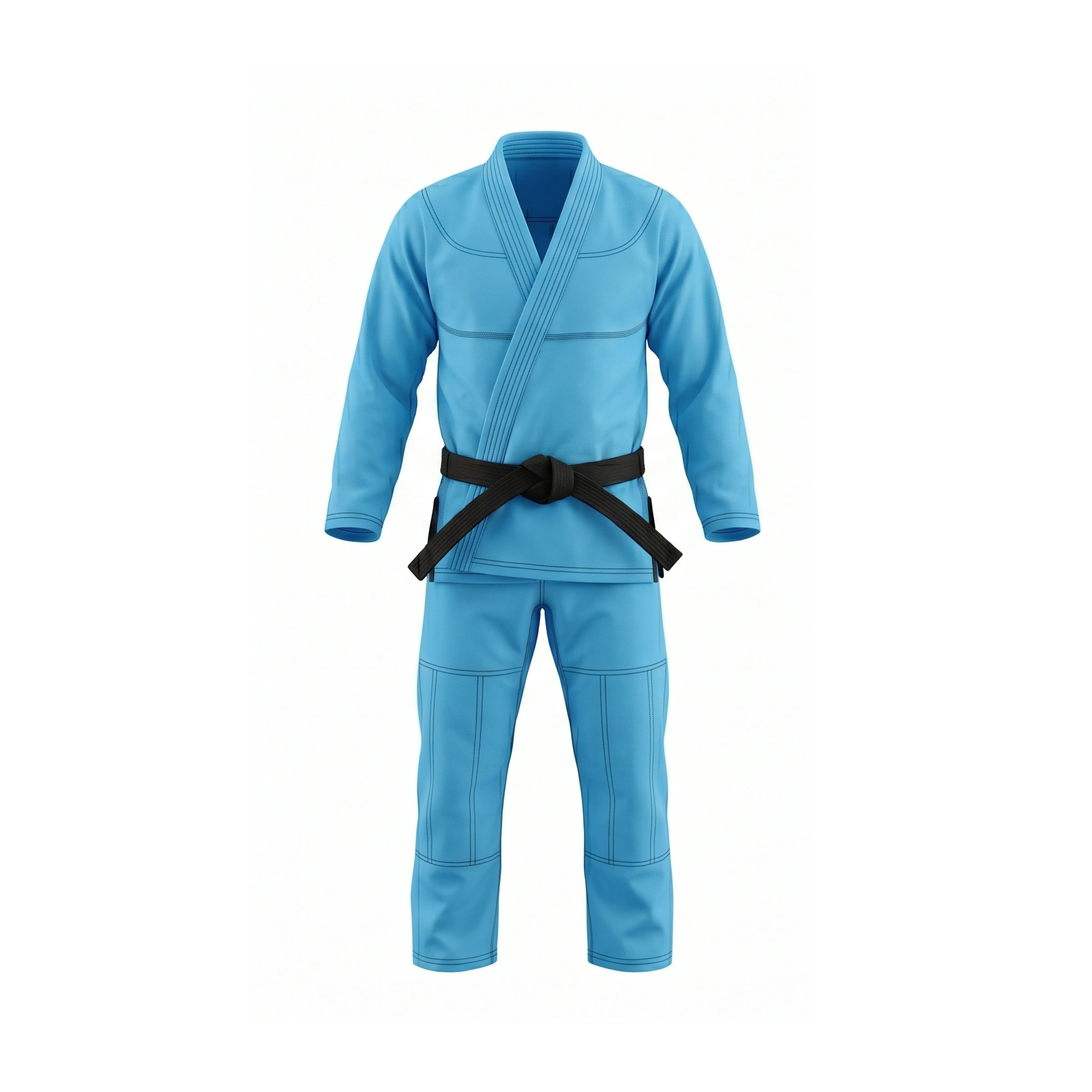 Light Blue Jiu Jitsu Gi with Black Belt