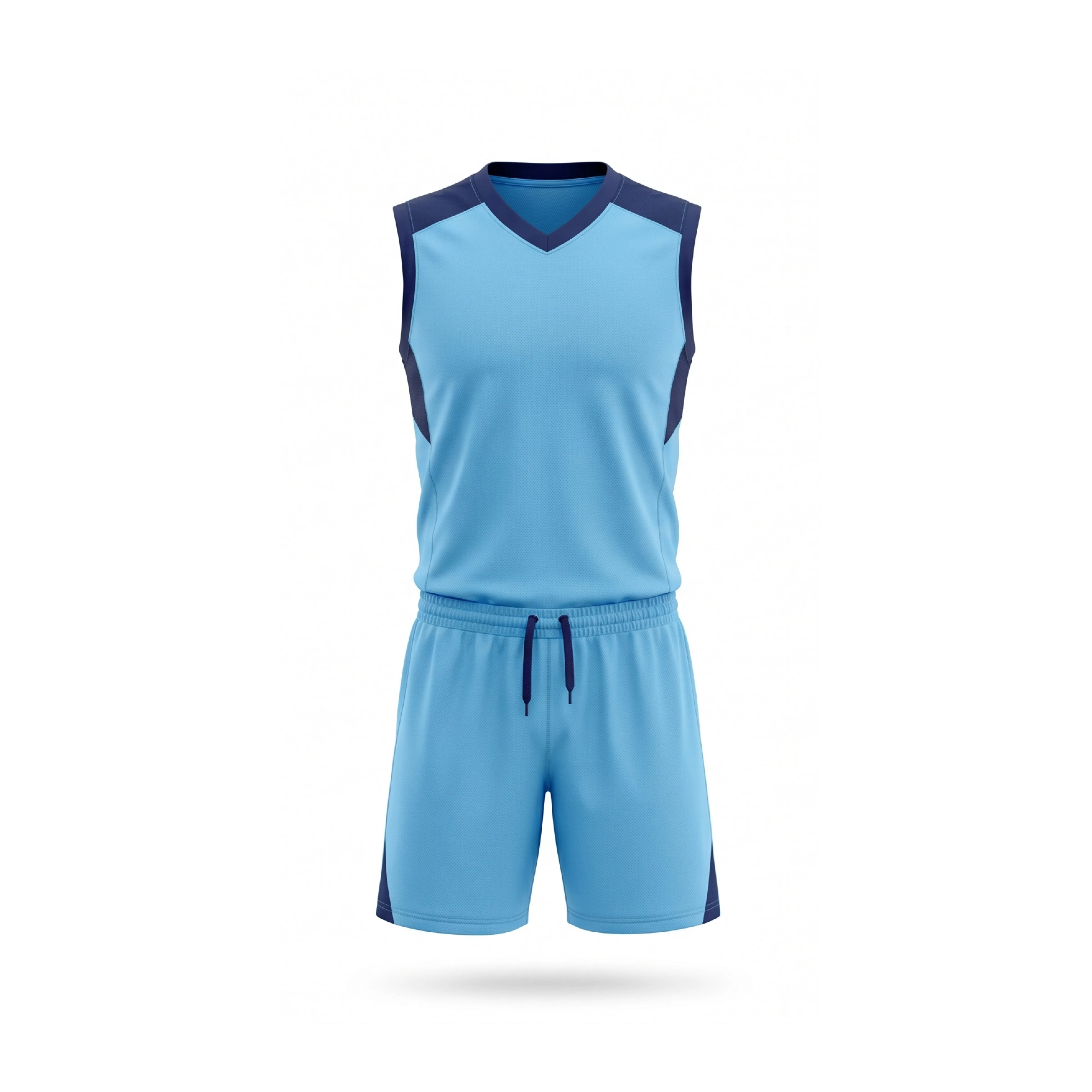 Light Blue Volleyball Uniform with Dark Blue Accents