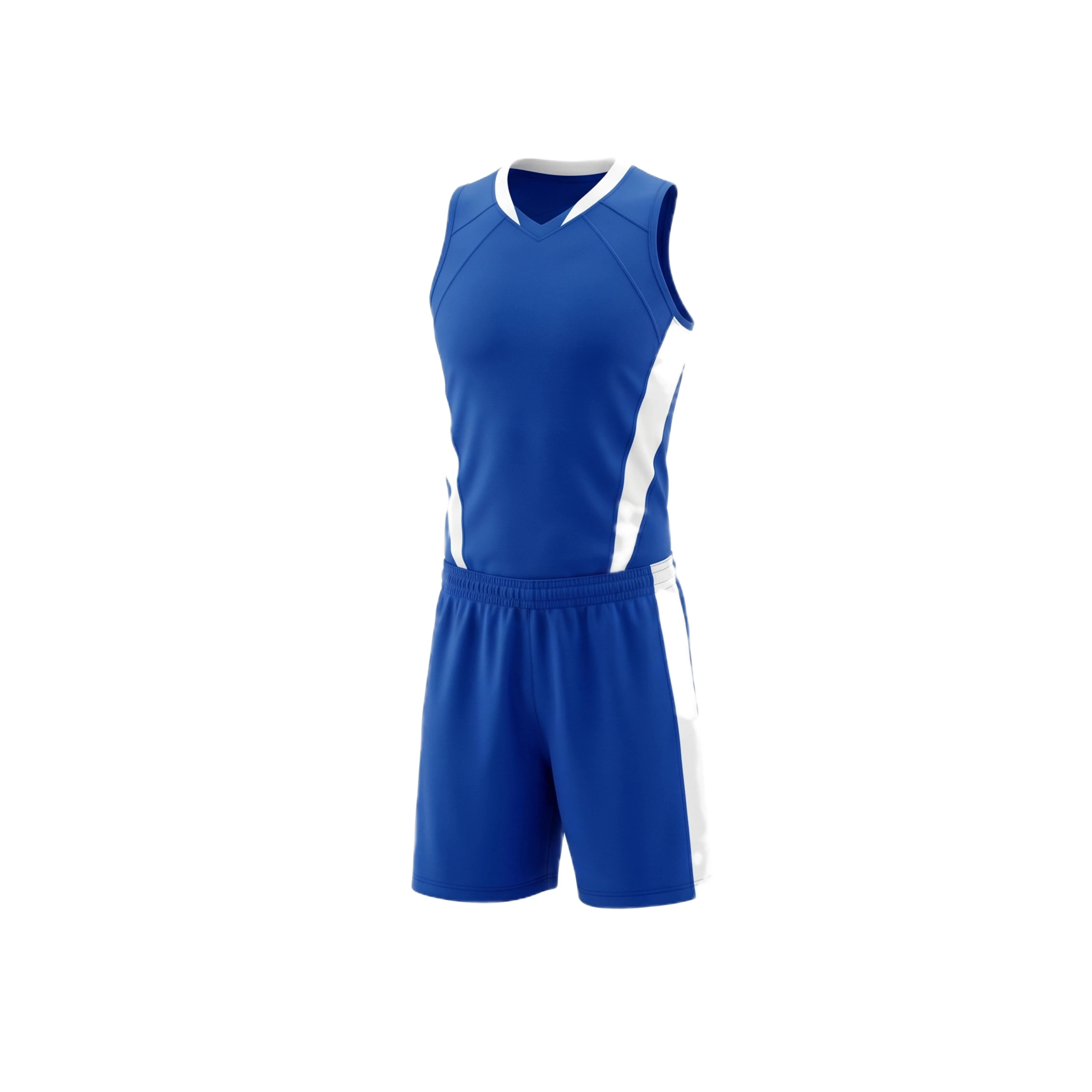 Royal Blue Volleyball Uniform with White Accents