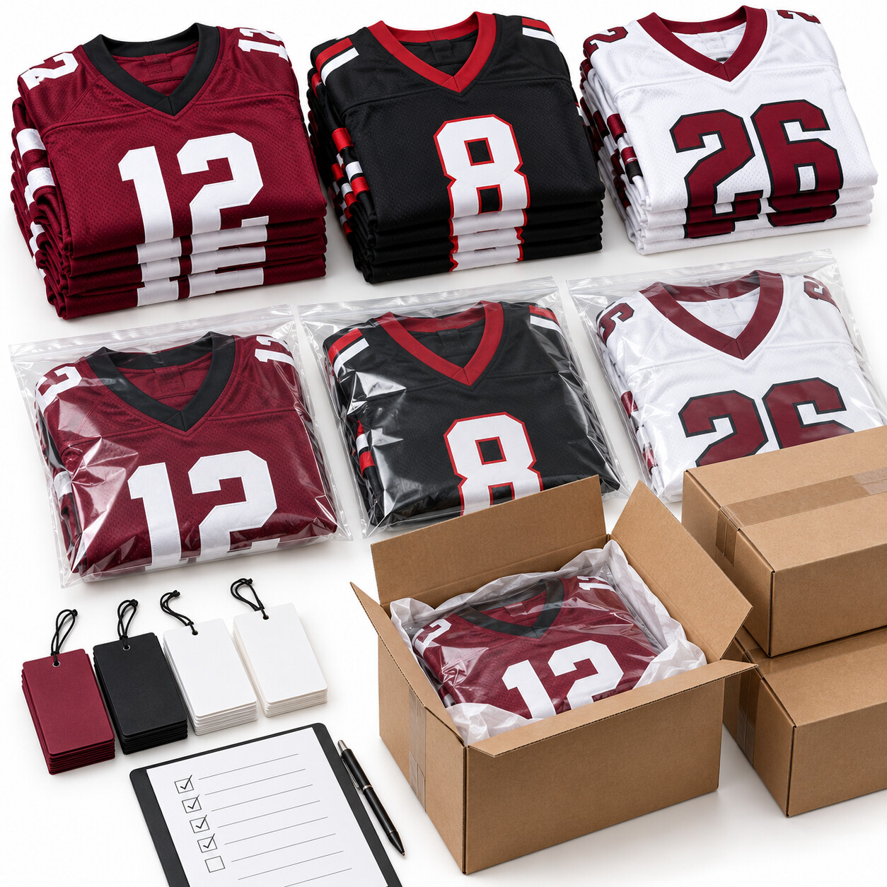 Football jersey production and shipping timeline