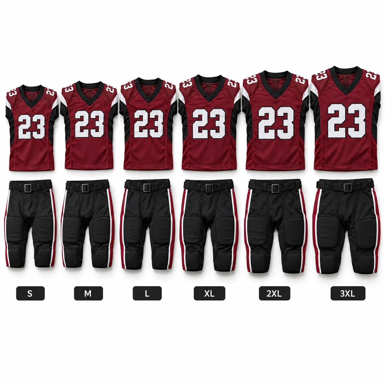Adult football jersey sizing and fit guide
