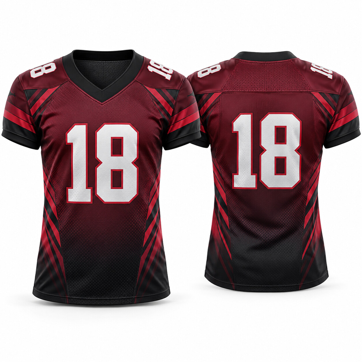 Sublimated custom American football jersey front and back