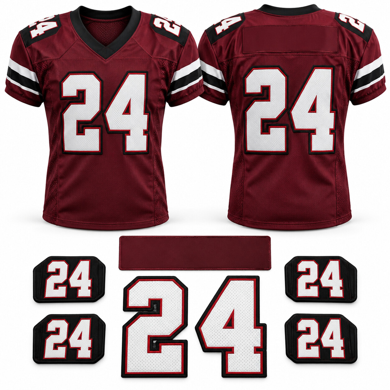 Custom football jersey names and player numbers