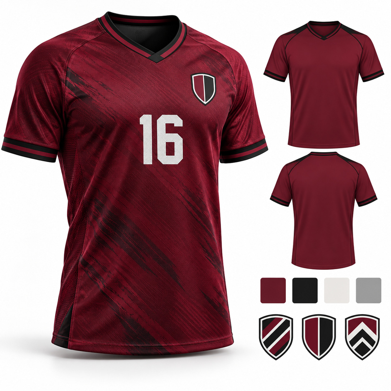 Custom football kit artwork proof and color planning